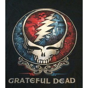 2004 GDP "Bertha SYF" Skull Blue Grateful Dead Men's XL Xtra Large Black